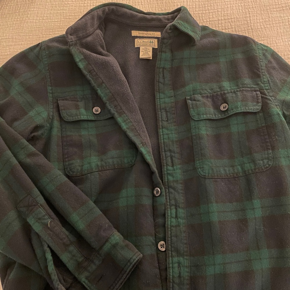 Fleece lined flannel shirt